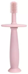 Periuta de Dinti din Silicon pentru Bebelusi Flippy fara BPA 360 Grade Bariera Anti-Inghitire Maner Ergonomic 12.5 x 15 cm Roz 