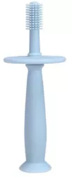 Periuta de Dinti din Silicon pentru Bebelusi Flippy fara BPA 360 Grade Bariera Anti-Inghitire Maner Ergonomic 12.5 x 15 cm Albastru 