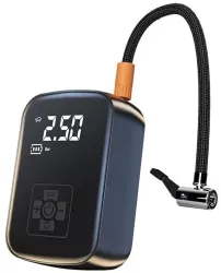 Pompa de Aer Wireless Flippy Portabila 150 PSI Pentru Anvelope si Mingi Baterie 2000 mAh Afisaj Digital 12.7 x 8.5 cm Negru 