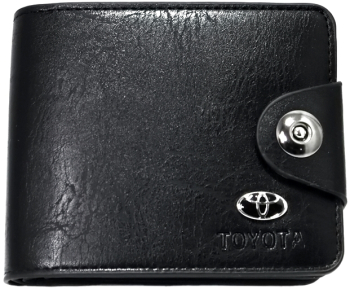 Portofel barbatesc negru din piele cu sigla toyota 12 x 10 x 2 cm Magrot 