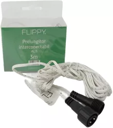 Prelungitor Instalatie Luminoasa Flippy 3 m 230V Fir Alb