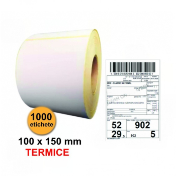 Rola etichete termice pentru awb Flippy 100x150mm 1000 et./rola 