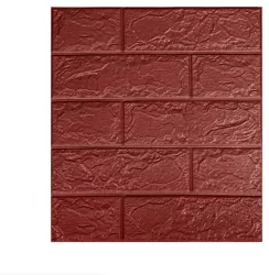 Set 10 Placi Tapet 3D Flippy 35 x 38 cm Grosime 3 mm din Polietilena Model Caramida Suprafata acoperita 1.33 mp Maro 