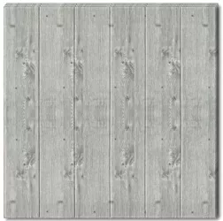 Set 10 Placi Tapet 3D Flippy 70 x 70 cm Grosime 3 mm din Rasina Tip Placi de Lemn Suprafata Acoperita 4.9 mp Gri Inchis 