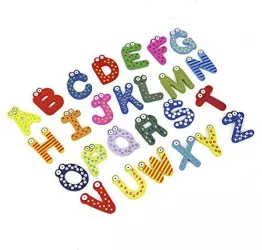 Set 26 Magneti de Frigider pentru Copii Flippy Model Alfabet A-Z Figurine Amuzante din Lemn Multicolor 