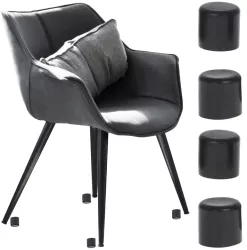 Set 4 buc. protectii anti-zgarieturi picioare scaun diametru 19mm culoare neagra 
