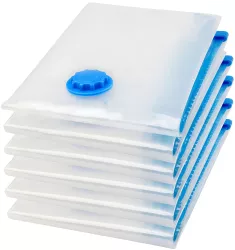 Set 9 Saci de Vidat Haine Flippy 3 Marimi Diferite Vidare prin Vacuum Reutilizabili Impermeabili Pompa Inclusa Transparent 