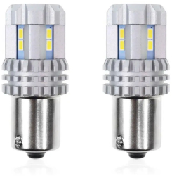 Set becuri auto cu LED CANBUS compatibil P21 R5W/R10W 22 SMD Alb 12V/24V- destinat competitiilor auto sau off-road 