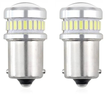 Set becuri auto cu LED CANBUS compatibil P21 R5W/R10W 30 SMD Alb 12V/24V- destinat competitiilor auto sau off-road 