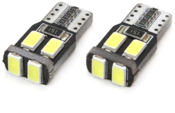 Set becuri auto cu LED CANBUS compatibil T10 W5W 6 SMD Alb 12V- destinat competitiilor auto sau off-road 
