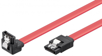Cablu de date SATA 6 Gb/s SATA 7-pini tata - SATA 7-pini tata cotit 0.5m rosu Goobay 