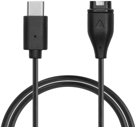 Cablu de incarcare Kwmobile USB Type-C pentru Garmin Swim 2/Tactix7/Enduro Negru Plastic KWM0000255P001C