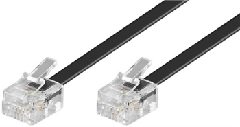 Cablu telefon RJ11 tata - RJ11 tata 6m negru Goobay 