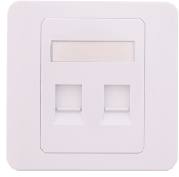 Capac priza RJ45 fara Keystone 2 porturi alb Well 