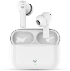 Casti Bluetooth In-Ear Nedis redare pana la 24 ore ENC control vocal carcasa de incarcare alb 