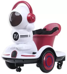Masinuta electrica cu telecomanda pentru copii Flippy roti spate rotire 360 curea siguranta lumini si sunete self control si prin telec 