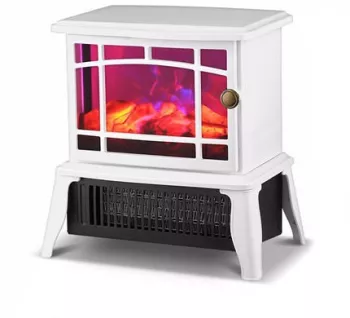 Semineu electric Flippy 1500W cu efect de flacara 25 x 16 x 25 cm Alb 