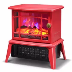 Semineu electric Flippy 1500W cu efect de flacara 25 x 16 x 25 cm Rosu 