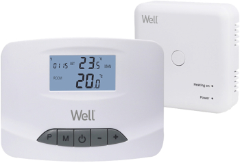 Termostat electronic programabil cu afisaj digital wireless Well 