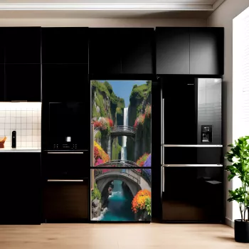 Folie imprimata color pentru decor Frigider dimensiune 200 x 90cm model AVX-FR26 