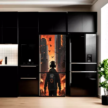 Folie imprimata color pentru decor Frigider dimensiune 200 x 90cm model AVX-FR29 