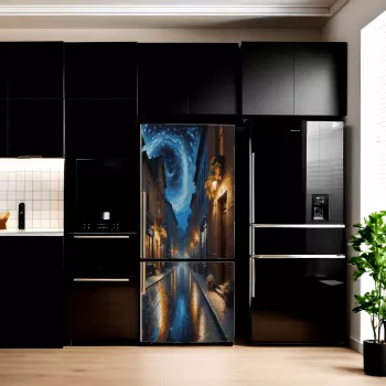 Folie imprimata color pentru decor Frigider dimensiune 200 x 90cm model AVX-FR30