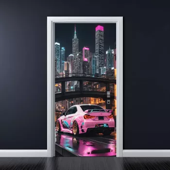Folie imprimata color pentru decor Usa dimensiune 200 x 90cm model AVX-DR05 