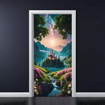 Folie imprimata color pentru decor Usa dimensiune 200 x 90cm model AVX-DR15 