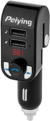 Modulator FM audio Bluetooth 2x USB 3.1A Slot microSD Peiying
