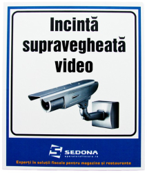 Placuta Incinta Supravegheata Video - 16 x 20 cm 