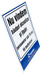 Placuta Nu vindem alcool si tigari minorilor - 16 x 20 cm 