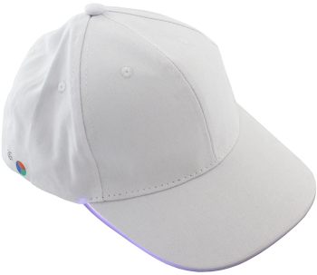 Sapca de tip baseball cu cozoroc iluminat RGB culoare Alba marime universala reglabila 