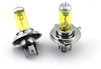 Set 2 becuri H4 P43 pentru proiectoare de ceata culoare galbena 12V 55W 