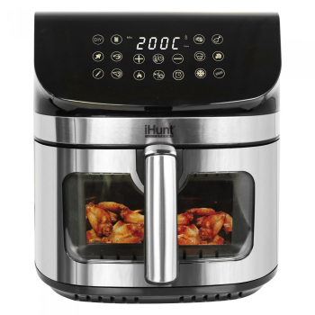 Friteuza cu aer cald iHunt Bro Air Fryer Ultra 1800W Protectie supraincalzire Silvery Grey 