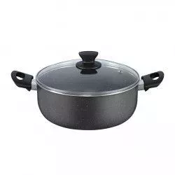 Cratita aluminiu 26 cm 4L cu capac ZILAN ZLN-1990 