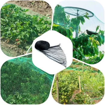 Plasa pvc contra pasarilor verde inchis 12x25 m 