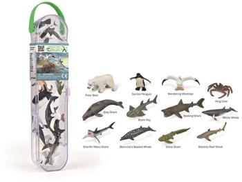 Cutie cu 12 minifigurine pictate manual animale marine 3 a1211 