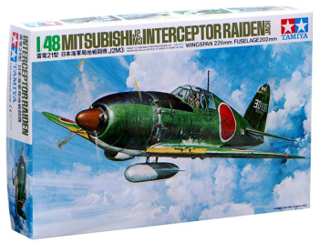 Kit de construit avion Mitsubishi J2M3 Interceptor Raiden / Lungime 20.2 cm / Anvergura aripi 22.6 cm / Scara 1 48 / 14+ 