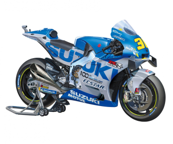Kit de construit motocicleta Suzuki ECSTAR GSX-RR 2020 / Lungime 17.8 cm / Scara 1 12 / 14+ 