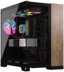 Carcasa acvariu Corsair 6500X Black Walnut Wood 