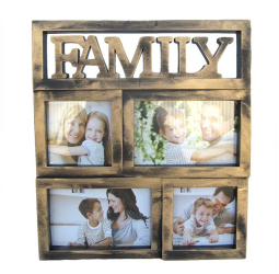 Rama foto family 4 poze model bronz 28x31 cm 