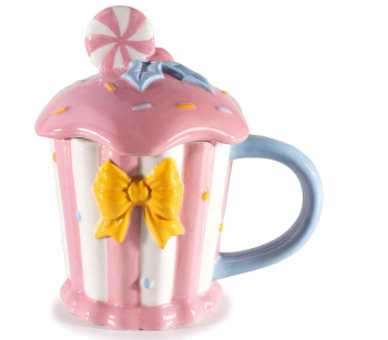 Set 3 cani ceramica multicolora 10x15.5 cm 380 ml 