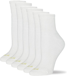 Set 6 perechi de sosete HUE pentru femei Marime Unica alb - OUTLET 