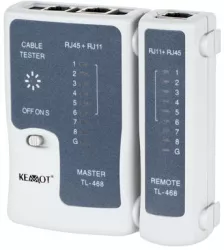Tester cablu UTP RJ45 8p8c si telefon RJ11 4p4c Rebel 
