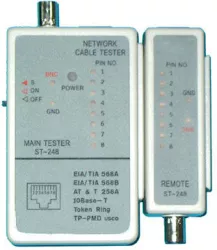 Tester cablu UTP si BNC Rebel 