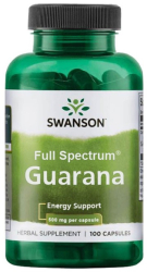 Full Spectrum Guarana 500mg 100 Capsule Swanson 