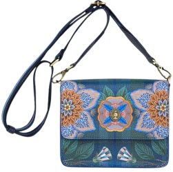 Geanta Fenna crossbody Dark Blue 19x6x16 cm colectia Flores Felices Pip Studio 