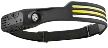 Lanterna de cap profesionala tip LED cu 3 benzi XPE COB 1000 lumeni acumulator 1200mah Set - 2 buc 
