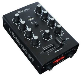 MIXER 2 canale cu BLUETOOTH si USB ibiza 