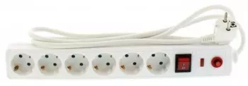 Prelungitor 6 prize 3m cu protectie 16A 3500W cablu 3xG1.5mmp Well 